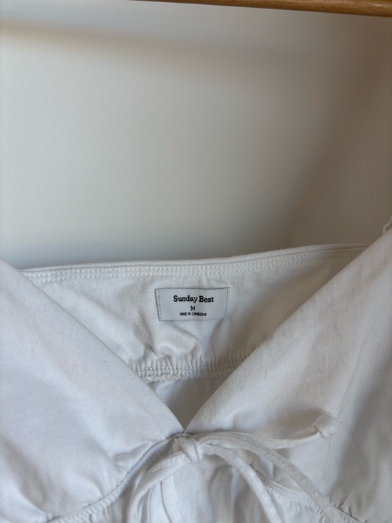 Aritzia Sunday Best White Tie-Front Camisole - Picture 3 of 3